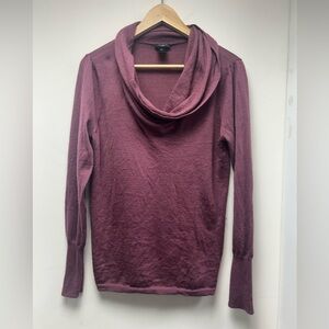 Ann Taylor Burgundy Cowl Neck Sweater